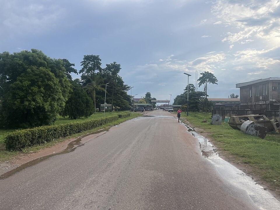Inside the hospital grounds